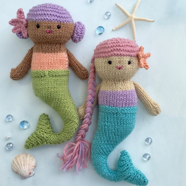Amigurumi Knit Mermaid Dolls Pattern Digital Download