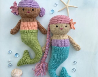 Amigurumi Knit Mermaid Dolls Pattern Digital Download