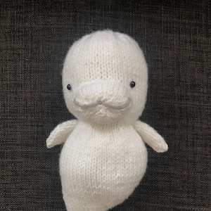 Amigurumi Knit Beluga Whale Pattern Digital Download