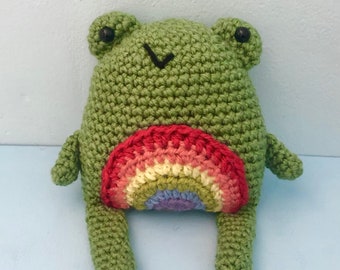 Amigurumi Crochet Pride Frog Pattern Digital Download