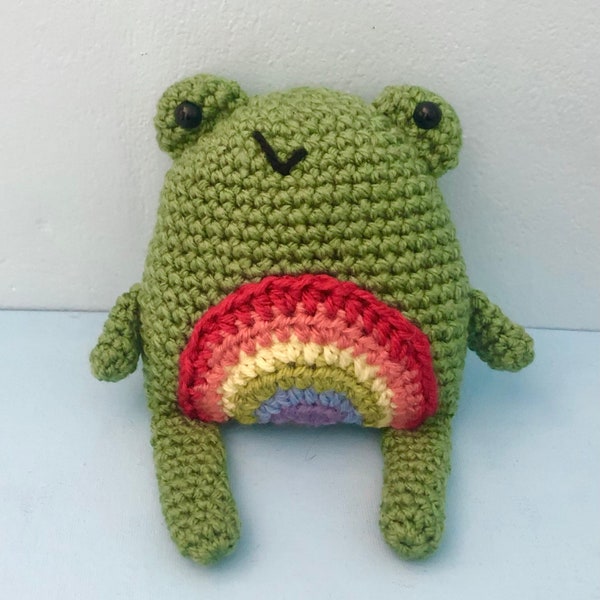 Amigurumi Crochet Pride Frog Pattern Digital Download