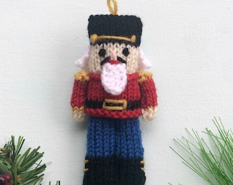 Amigurumi Nutcracker Knit Christmas  Ornament Pattern Digital Download