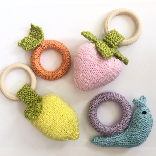 Knit Summer Baby Teething Toy Pattern Set Digital Download