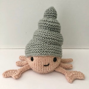 Amigurumi Knit Hermit Crab Pattern Digital Download image 1