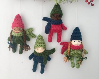 Amigurumi Crochet Christmas Elf Patterns Digital Download