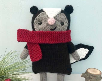 Amigurumi Knit Skunk Pattern Descarga Digital