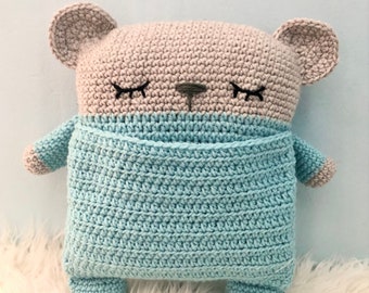 Amigurumi Crochet Sleepy Time Bear Pattern Digital Download