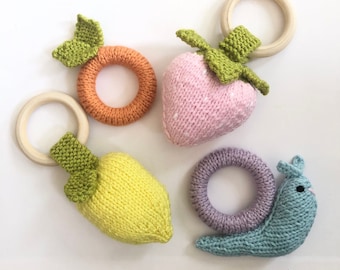 Knit Summer Baby Teething Toy Pattern Set Digital Download