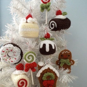 Amigurumi Crochet Christmas Sweets Ornament Pattern Set Digital Download image 5