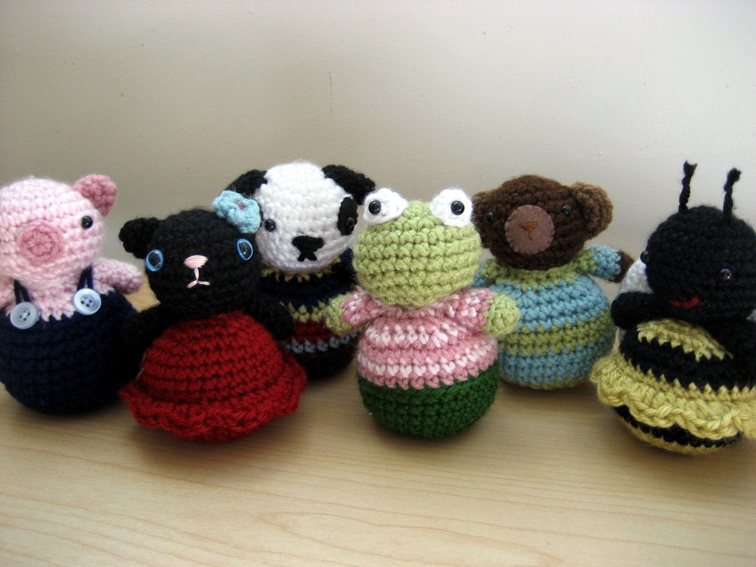 Amigurumi Crochet Rolypoly Animal Pattern Set Digital Etsy