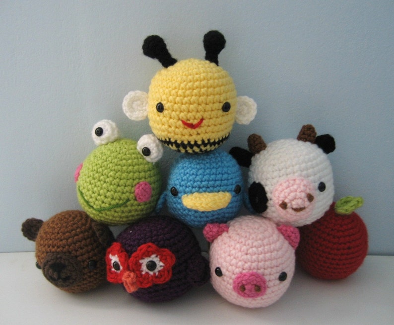 Amigurumi Crochet Animal Toys for Baby Pattern Digital Download image 1