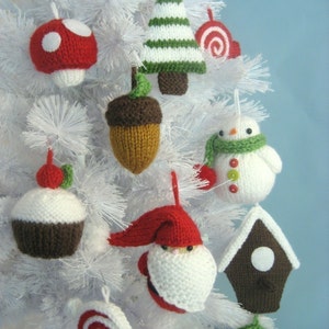 Amigurumi Knit Christmas Ornament Pattern Set Digital Download image 5