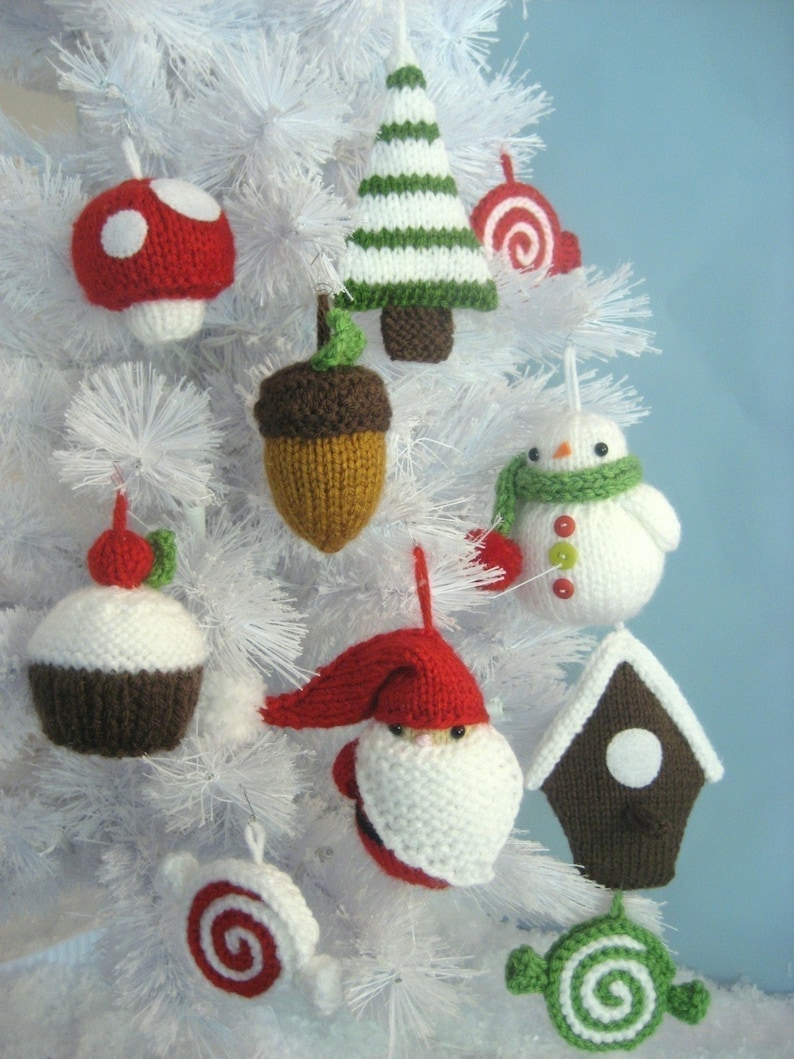 Amigurumi Knit Christmas Ornament Pattern Set Digital Download image 5