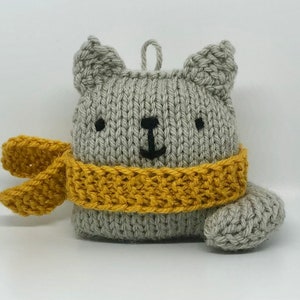 Amigurumi Knit Cat Christmas Ornaments Pattern Digital Download image 7