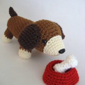 Amigurumi gehaakte puppy speelset patroon digitale download afbeelding 2