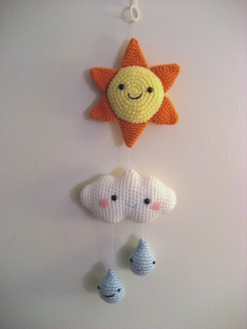 Amigurumi Crochet Happy Weather Mobile Pattern Digital Download image 3