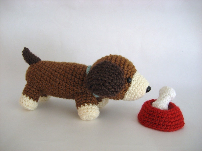 Amigurumi gehaakte puppy speelset patroon digitale download afbeelding 4