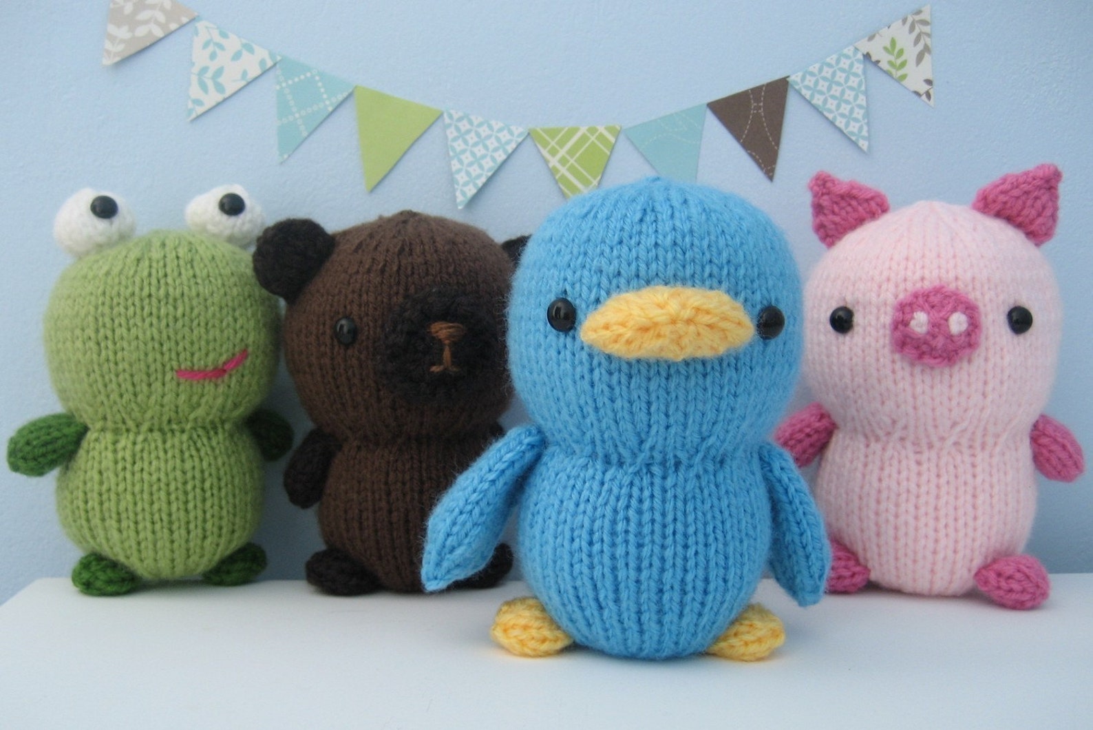 Amigurumi Knit Animal Friends Pattern Set Digital Download Etsy