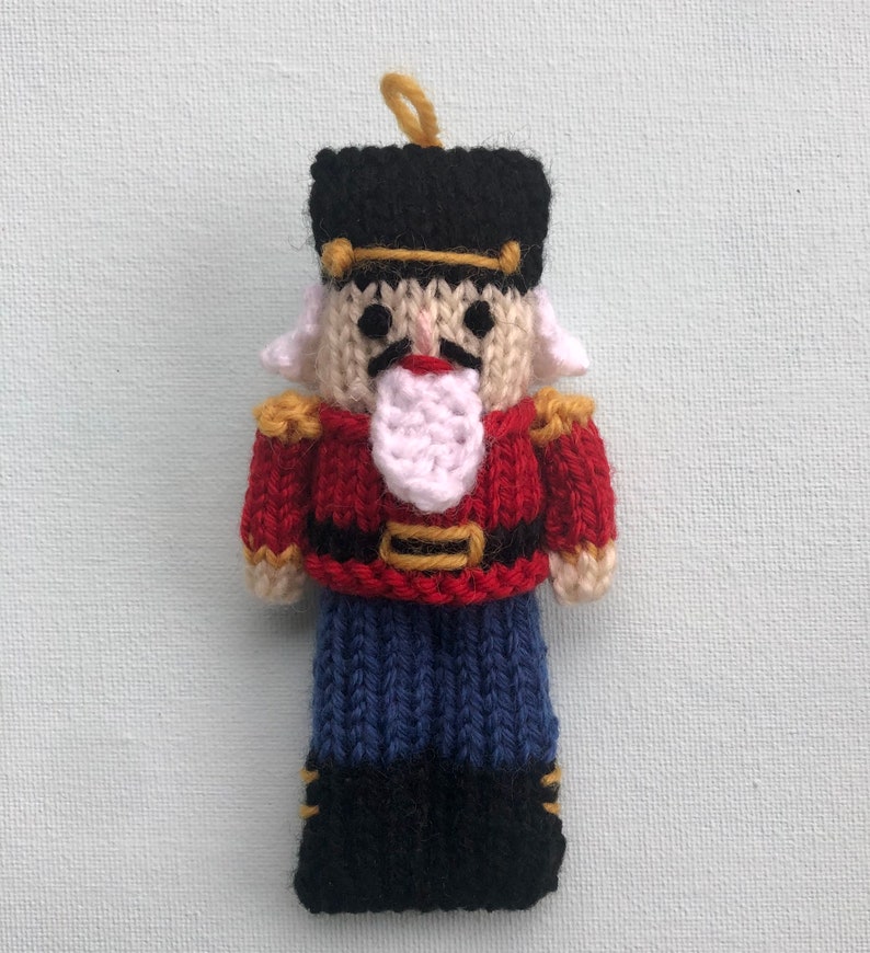 Amigurumi Nutcracker Knit Christmas Ornament Pattern Digital Download image 2