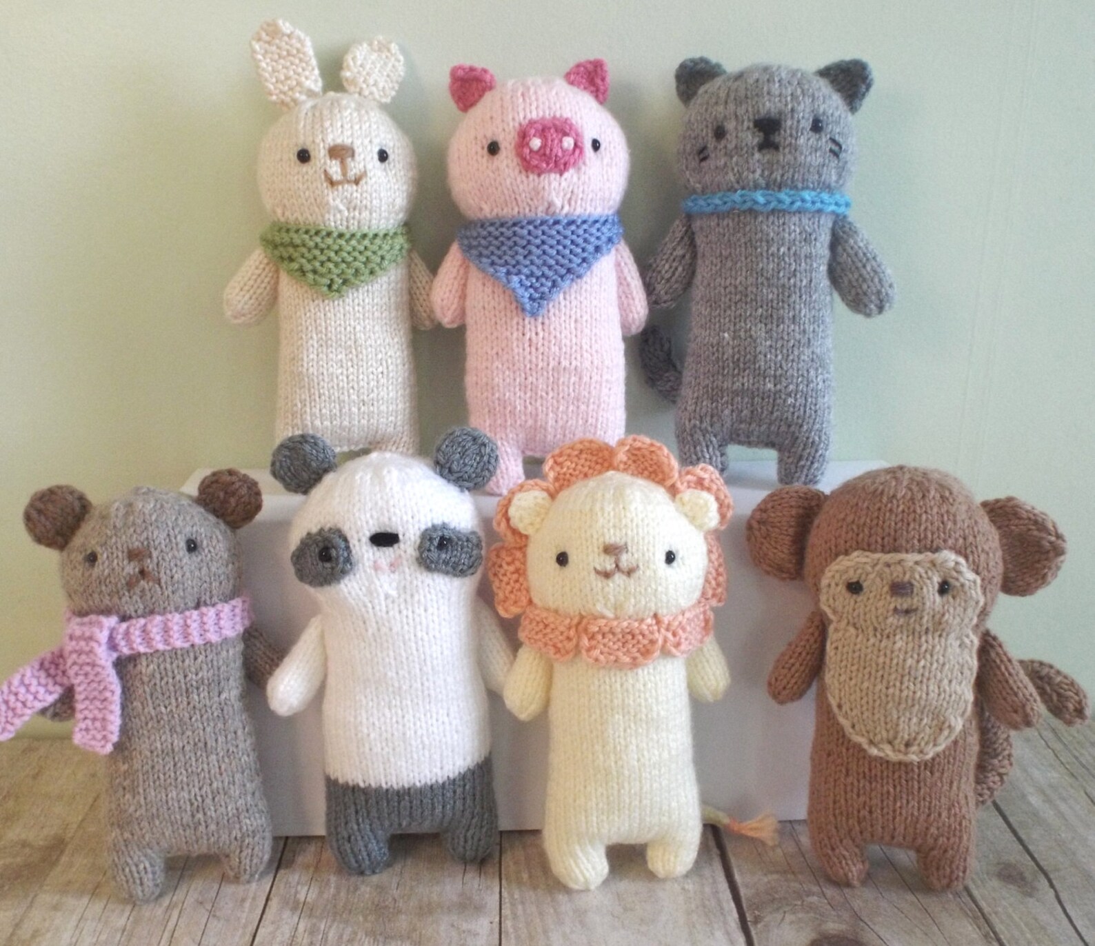 Amigurumi Knit Baby Animals Pattern Set Digital Download Etsy