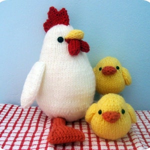 Amigurumi Knit Chicken and Chicks Pattern Set Digital Download