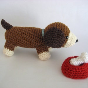 Amigurumi gehaakte puppy speelset patroon digitale download afbeelding 1