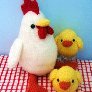 Amigurumi Knit Chicken and Chicks Pattern Set Digital Download image 2