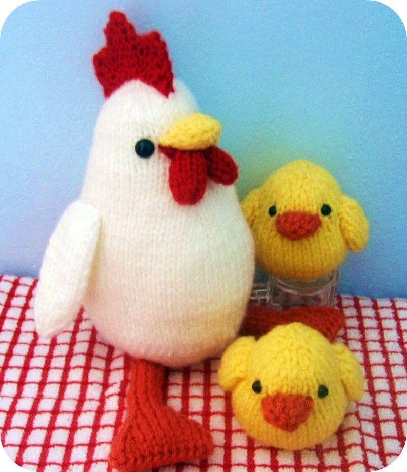 Amigurumi Knit Chicken and Chicks Pattern Set Digital Download image 2