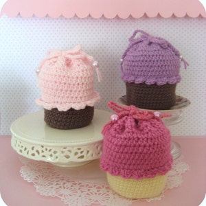 Sale Amigurumi Crochet Cupcake Purse Pattern Digital Download image 4