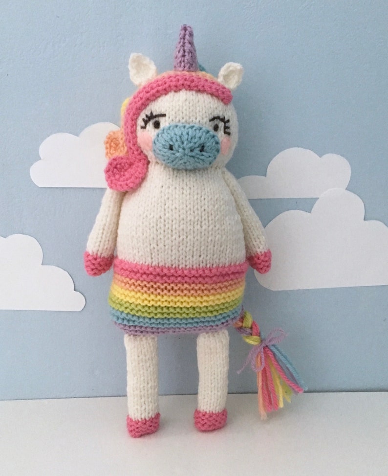 Amigurumi Knit Unicorn Pattern Digital Download image 1