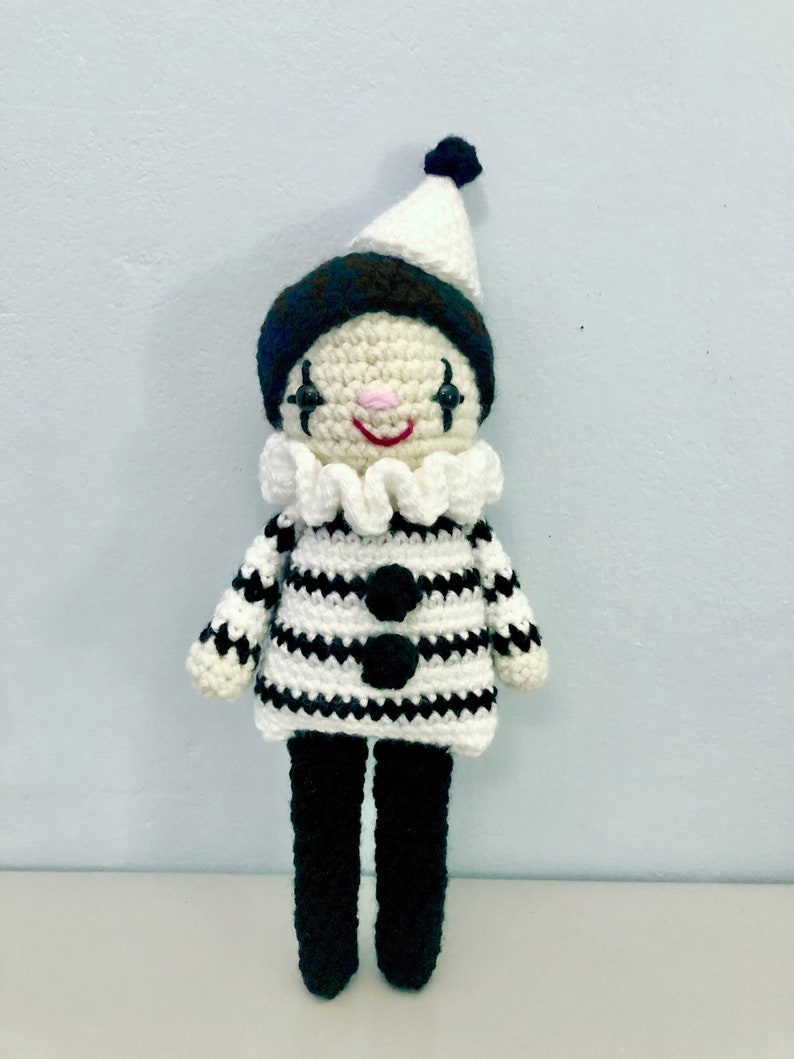 Amigurumi Crochet Pierrot Clown Pattern Digital Download image 1