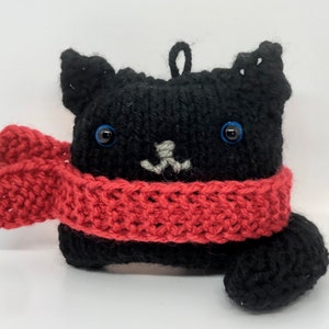 Amigurumi Knit Cat Christmas Ornaments Pattern Digital Download image 10