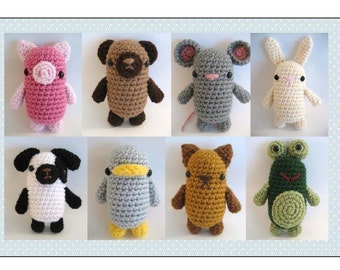 Amigurumi gehaakte kleine beestjes patroonset digitale download
