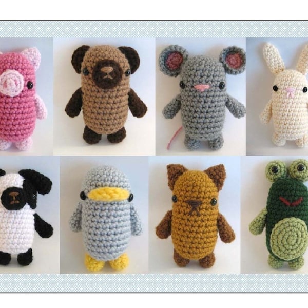Amigurumi Crochet Little Critters Pattern Set Digital Download