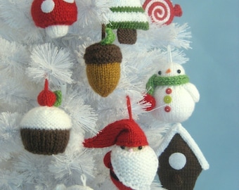 Amigurumi Knit Christmas Ornament Pattern Set Digital Download - Etsy