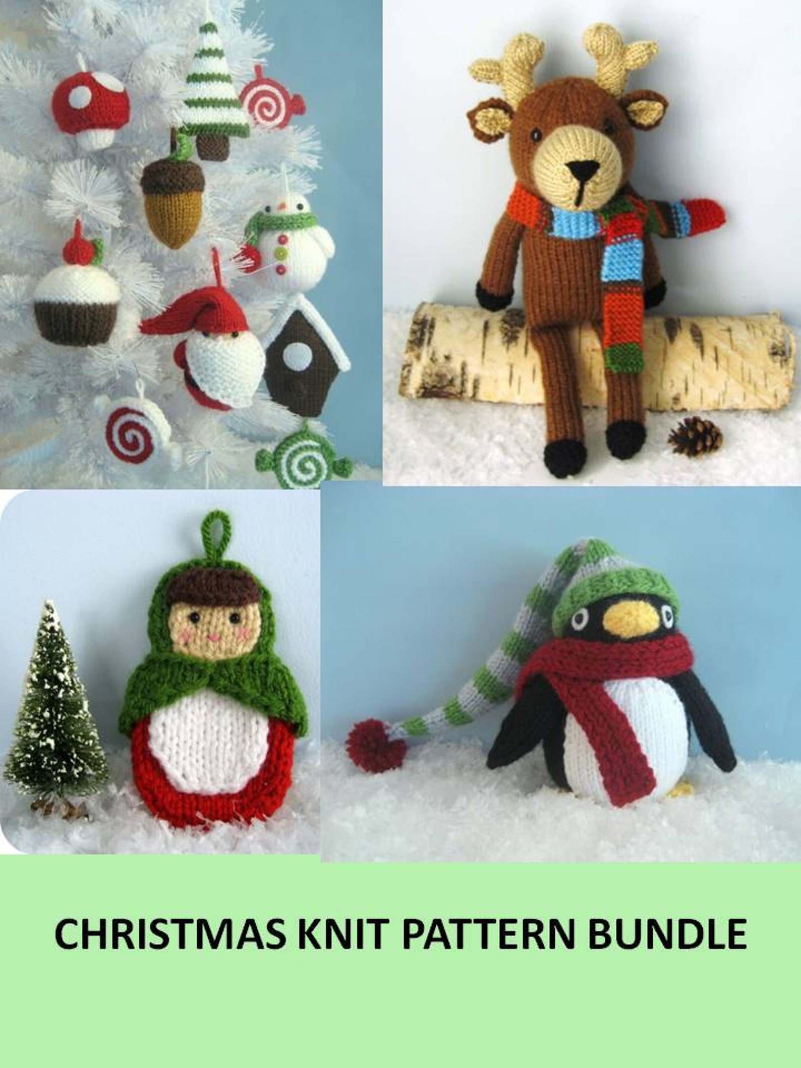 Christmas Knit Pattern Bundle Digital Download Etsy