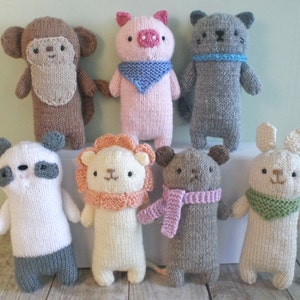 Amigurumi Knit Baby Animals Pattern Set Digital Download image 1