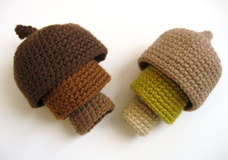Amigurumi Crochet Nesting Acorns Pattern Digital Download image 5