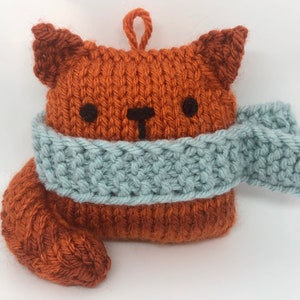 Amigurumi Knit Cat Christmas Ornaments Pattern Digital Download image 9