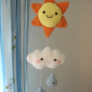 Amigurumi Crochet Happy Weather Mobile Pattern Digital Download