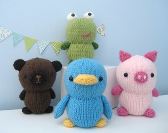 Amigurumi Knit Animal Friends Pattern Set Digital Download