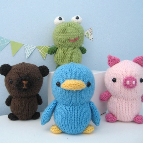 Amigurumi Knit Animal Friends Pattern Set Digital Download