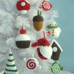 Amigurumi Knit Christmas Ornament Pattern Set Digital Download image 2