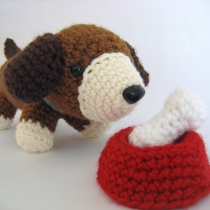 Amigurumi gehaakte puppy speelset patroon digitale download afbeelding 3