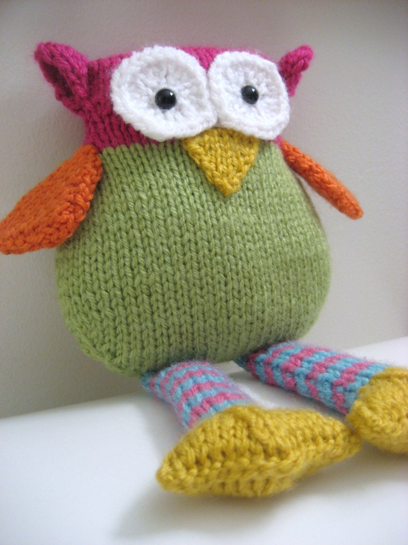 Sale Amigurumi Knit Owl Pattern Digital Download Etsy