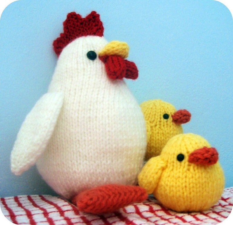 Amigurumi Knit Chicken and Chicks Pattern Set Digital Download image 4