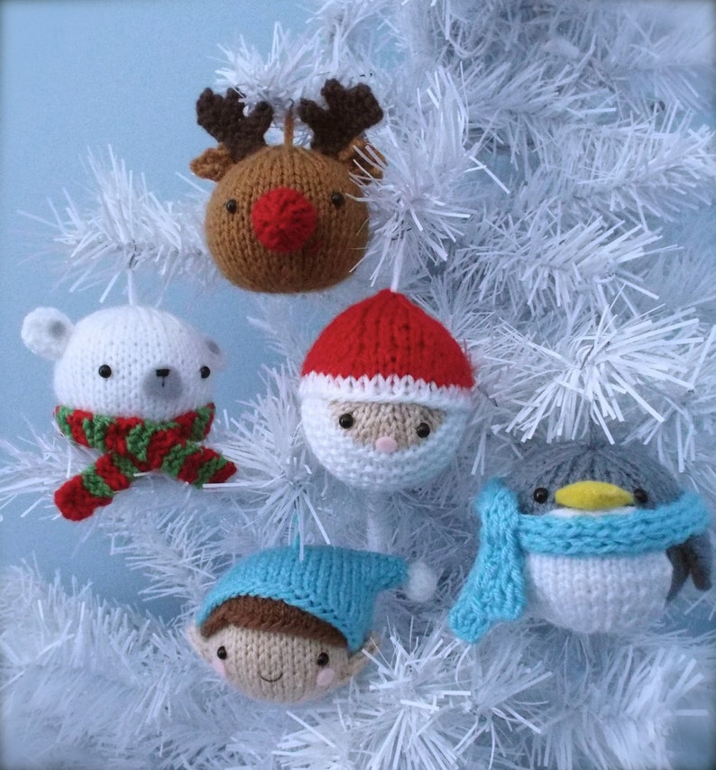 Amigurumi Knit Christmas Balls Ornament Pattern Set Digital Download image 4