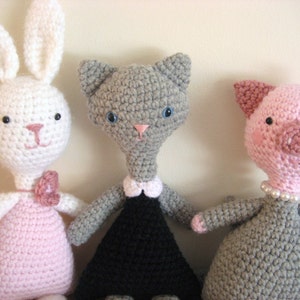 Sale Amigurumi Crochet Little Animal Girls Pattern Set Digital Download image 3