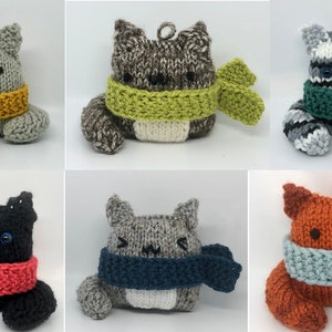 Amigurumi Knit Cat Christmas Ornaments Pattern Digital Download image 5