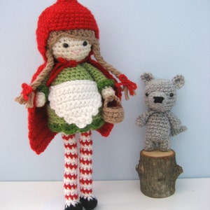 Amigurumi Crochet Little Red Riding Hood and Wolf Pattern Digital Download image 4